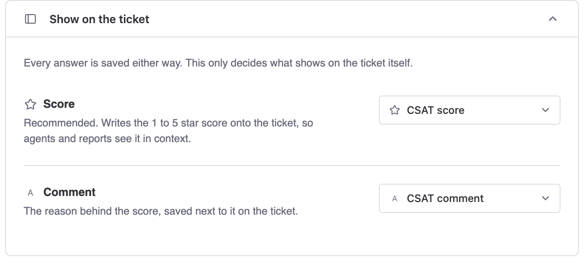 Choosing which board columns receive the score and the comment
